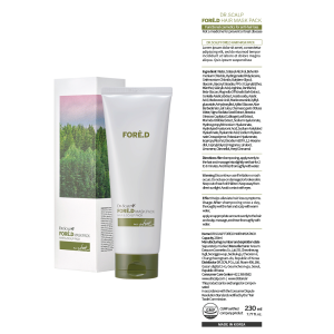 Fore.D Mask Pack (230ml) Fore.D Hair Pack CGMP Cert
